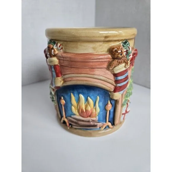 Susan Winget Mug Christmas Certified International 3D Ceramic Tree Fireplace Cup - Picture 4 of 16